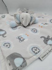Blankets  Beyond Blue Elephant Lovey White Plush Blanket Owl