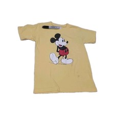 80s Rare Mickey Mouse Yellow T. Kids Size L 16-18 