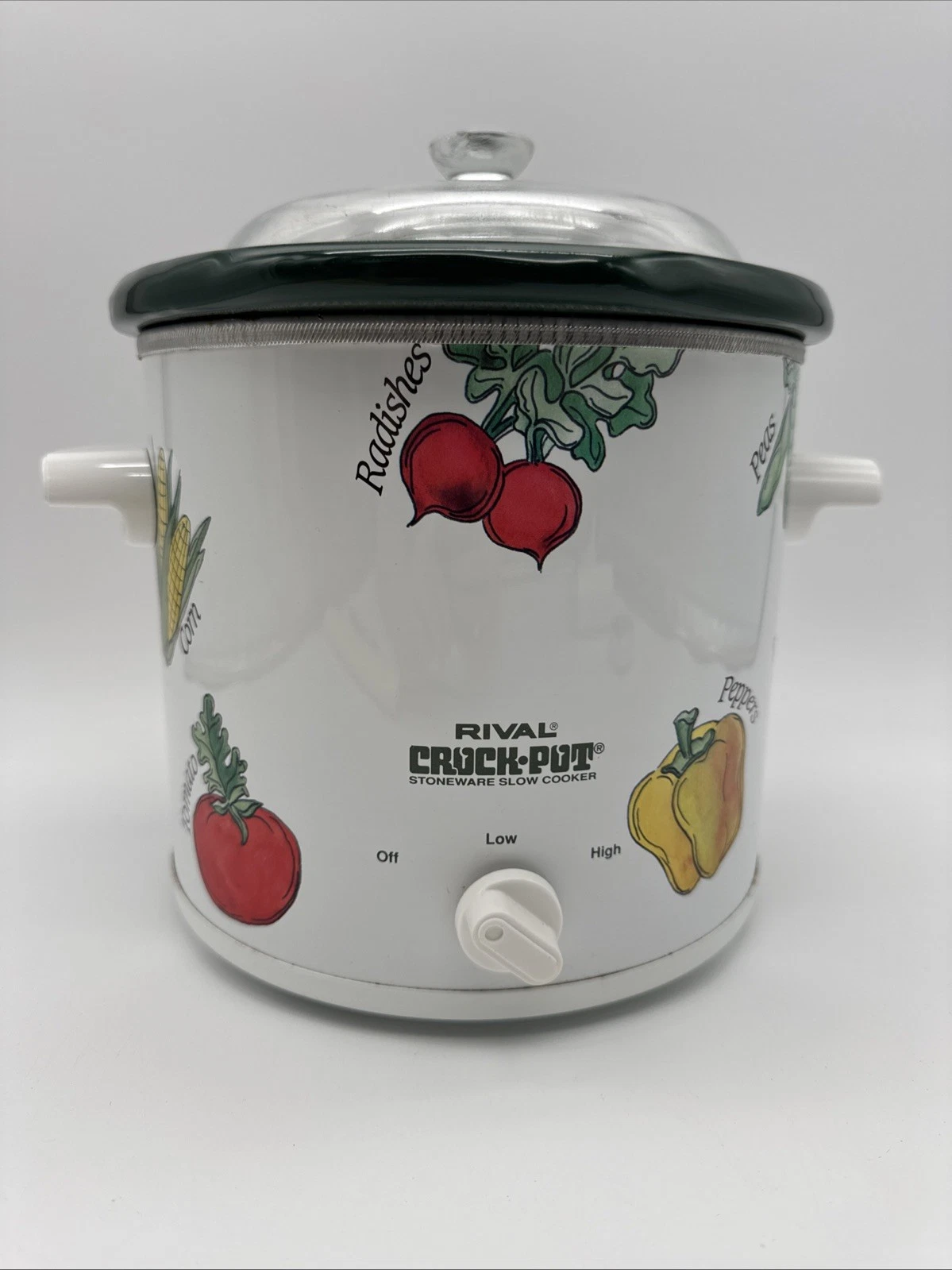 Vintage Rival Crock-Pot 3.5 Qt Cooker 3150 Vegetable Print Glass Lid Works
Opens in a new window or
