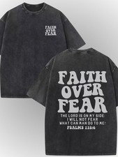 Retro Acid Wash Faith Over Fear Psalms 118:6 ...