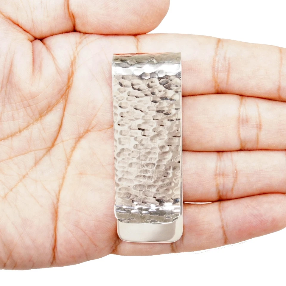 HAMMERTONE 925 STERLING SILVER BIKER ROCKABILLY GOTHIC HANDMADE MONEY CLIP TP-M4 - Image 4 of 4