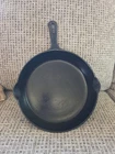 Griswold No.8 Cast Iron Skillet 704 E  Erie PA Small Logo DOUBLE SPOUT Sits Flat