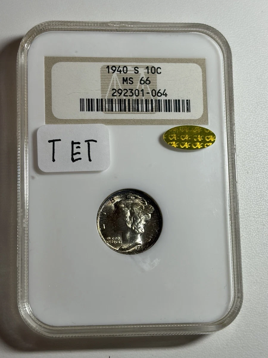 MS 66 Graded 1940 Year Mercury Dimes (1916-1945) for sale | eBay
