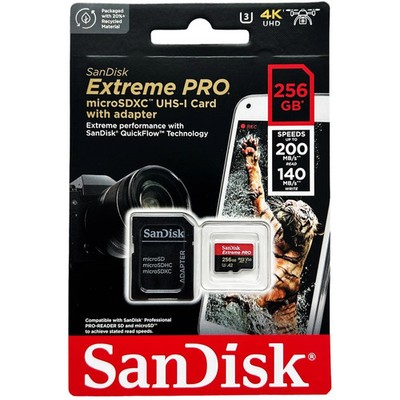 SanDisk 256GB Micro SD SDXC MicroSD TF Class 10 256 GB Extreme PRO 200MB/s