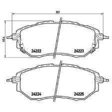 Satz Bremsbeläge Bremsklötze vorne für Subaru Levorg Outback BL BR BS | 23977