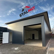 Isolierte Garage 8x12x4,5m mit Büro,wärmeisolliert Sandwichplatten PIR Warmhalle