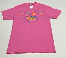 Logo 7 Tshirt Adult Large Pink Las Vegas Nevada Front Graphic NWT