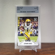 Leaf 2021 Draft Ja'Marr Chase LSU Rookie TCC Gem Mint 10 #31 Bengals 🏈