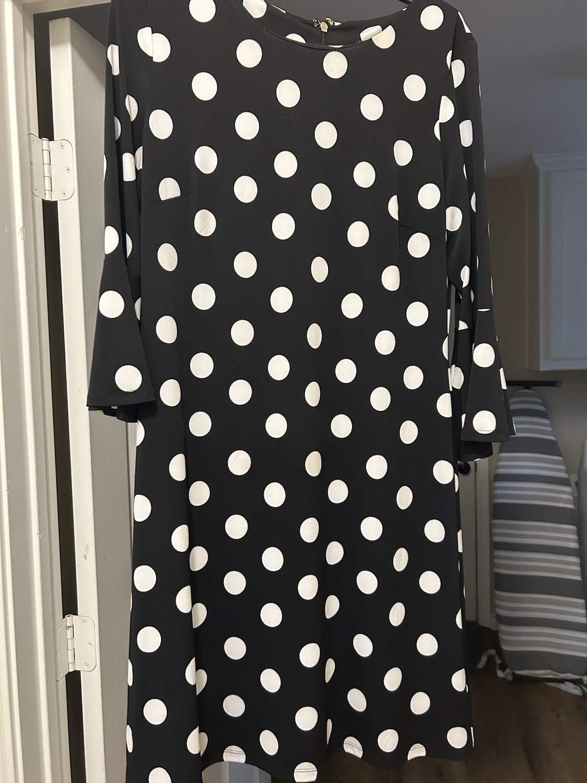 Tommy Hilfiger Women's Size 10 black Dress W White Polka Dots