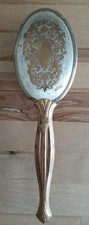 Vintage Victorian Style Vanity Hairbrush Silver and gold Tone