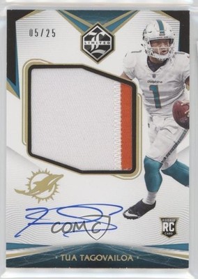 2020 Limited Spotlight Gold /25 Tua Tagovailoa #144 RPA Rookie Patch Auto RC z7j