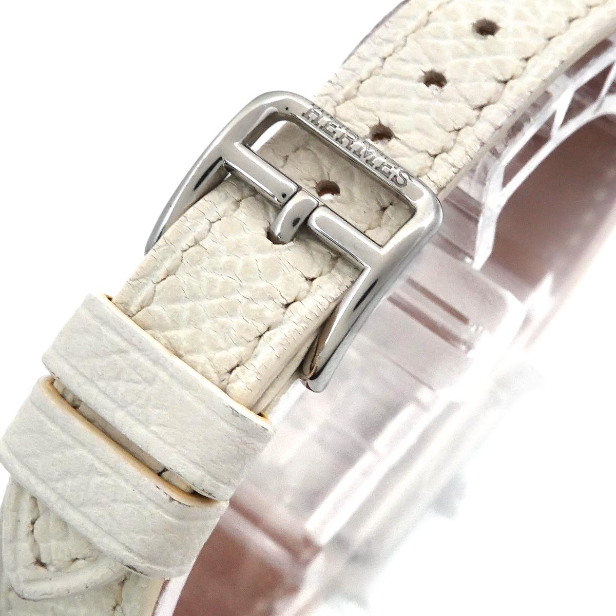 Hermes Watch Mini Hh1 110 Diamond White Shell Quartz HERMES HEURE HH1.110 Mini Quartz 20mm Two Tone 0.48TCW  main image 4