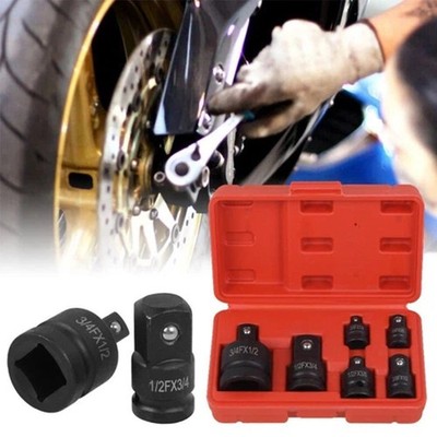 6tlg Stecknuss Adapter Satz Schlagschrauber Nuss Set 1/4'' 3/8'' 1/2'' auf 3/4 Zoll