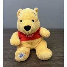 Disney Baby Winnie the Pooh Rattle with Stamped Foot Plush 6.5"