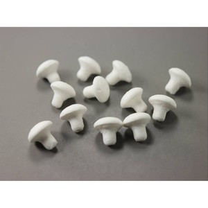 1/2 inch Tall Spun cotton mushrooms, German paper compressed shapes, 12 pieces