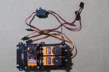 Servo Hobby King HK15138 3 servos, on/off switch and mount tray- USED -TESTED