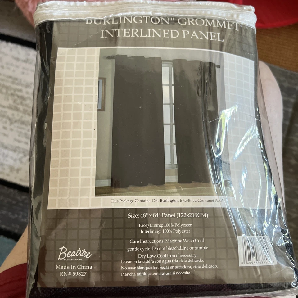 {1 PANEL) BEATRICE HOME FASHIONS Black Grommet Window Panel, 48 X 84” - Image 3 of 4