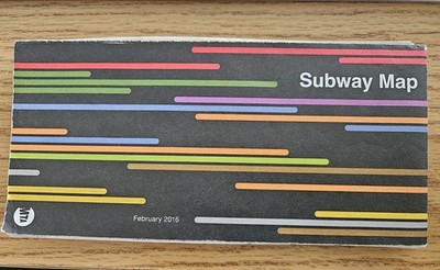 Vintage NYC Subway Railroad Train Map Feb 2016