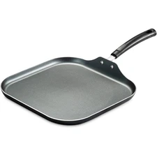 11" Non-Stick Steel Gray Square Griddle Frying Grill Pans Kitchen Cookware New