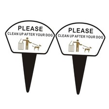 Pick Up After Your Dog Sign with Holes, 13.5 x 9.5 Inches-Sided Hard-wearing 2