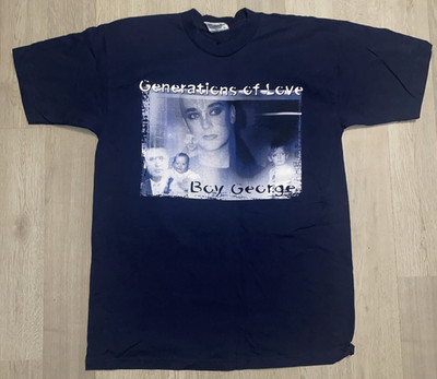 VINTAGE 1990s BOY GEORGE Culture Club Generations of Love Tour T-SHIRT Large USA