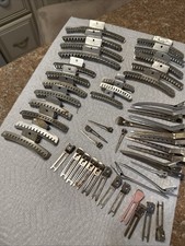 Vintage Aluminum Metal Hair Clips. Finger Waves Etc Beautician