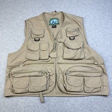 Fly Fishing Hunting Outdoor Canvas Utility Vest Master Sportsman Adult Large