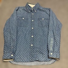 WACKOMARIA Rockers-Trip Dot Shirt M Denim Blue Casual