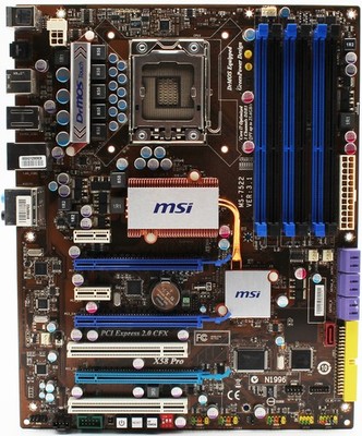 MSI X58 Pro Mainboard ATX DDR3 Intel 1366 - OHNE Blende, OHNE Zubehör