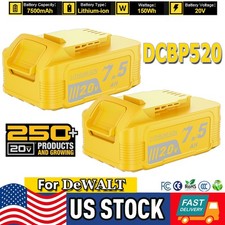 2Pack 20V for DeWalt DCBP520-2 20 VOLT Max 7.5Ah Lithium Compact Battery DCBP520