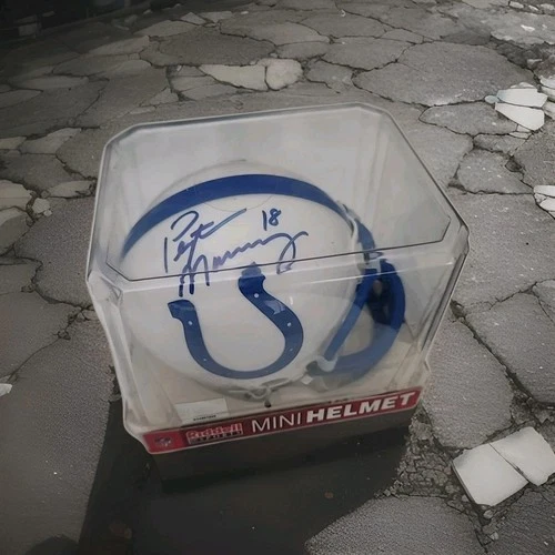 PEYTON MANNING autographed Vintage Mini Helmet Riddel