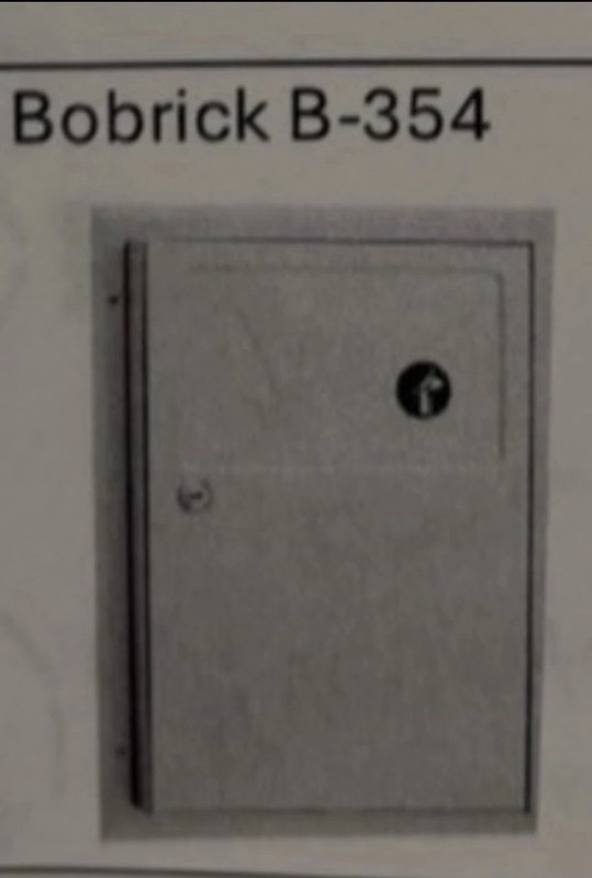 Bobrick B-354 Recessed Sanitary Napkin Disposal Unit Model B-354