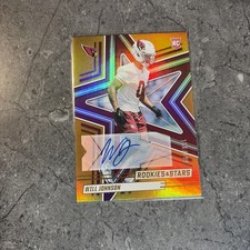 2025 Rookies & Stars Orange Holo Will Johnson Cardinals Rookie Auto #'d 136/199