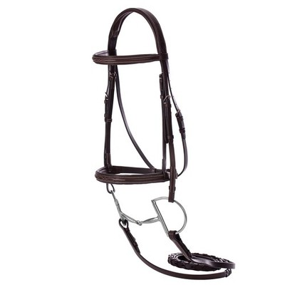 Equinavia Saga Adjustable Padded Fancy Stitched Hunter Bridle with Reins