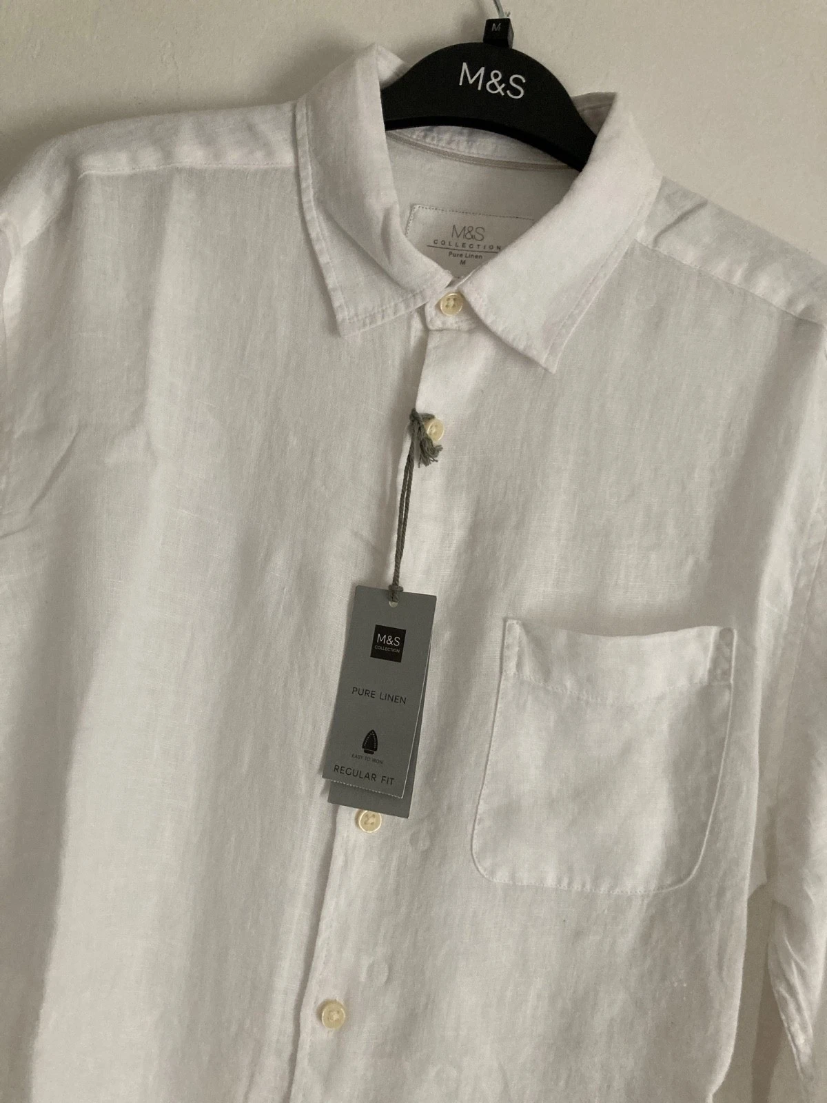 M & S Relaxed Fit Men's Pure Linen Shirt Size M
Opens in a new window or tab