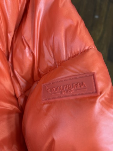 Koolaburra by UGG Jacket Coat Sherpa Puffer Womens Size XL Bright Orange NWT - Picture 3 of 9