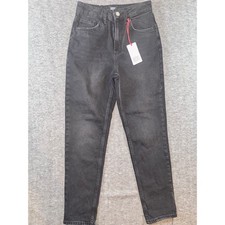 BDG Urban Outfitters Mom Jeans Black Denim High Rise Womens Size 25x32 NEW