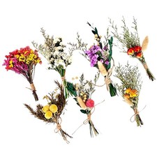 7 PCS Dried Flowers - Mini Dried Flower Bouquet Wildflower Decor, Natural Flo...