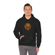 Lion Mens Hoodie Animal Print Cool Streetwear Style