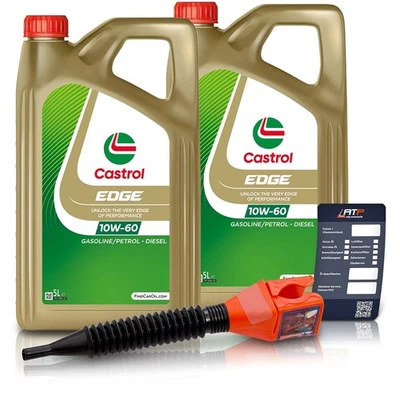 2X 5 L = 10 L CASTROL EDGE FLUID TITANIUM SUPERCAR 10W-60 HUILE ACEA A3/B3 A3/B4 - Photo 1/4