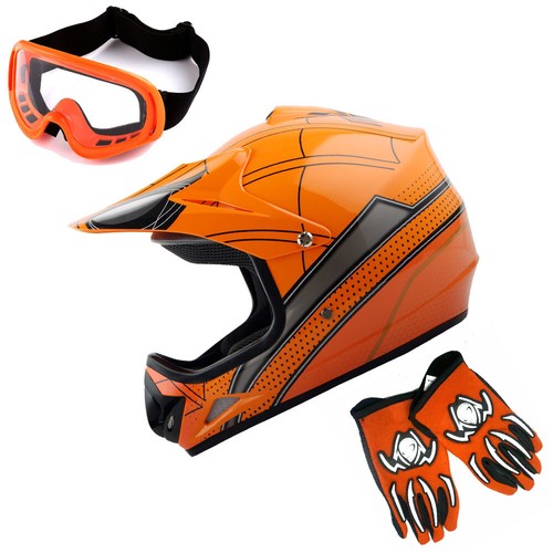Casco de motocross juvenil niños Spider MX BMX ATV bicicleta + gafas MX + paquete de guantes MX - Imagen 120 de 219