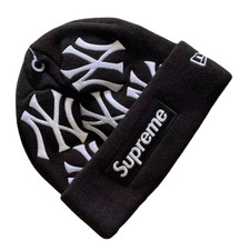 Supreme New York Yankees New Era Box Logo Beanie Black
