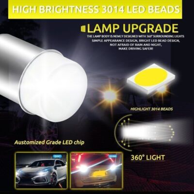 BA15S BAY15D LED Auto Rücklicht Bremslicht Blinker Birne Licht Lampe 3W DC 12V 