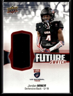 L4,677 -  2018 Upper Deck USA Football Future Swatch #FS18 Jordan Miner