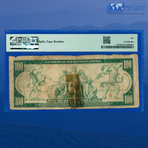 Fr.1108 1914 $100 Dollars Federal Reserve Note CHICAGO IL, PMG VG 10 #17338 - Picture 2 of 3