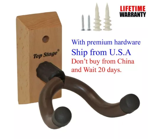 10 Hangers, GUITAR HANGER HOOK HOLDER WALL MOUNT DISPLAY STAND