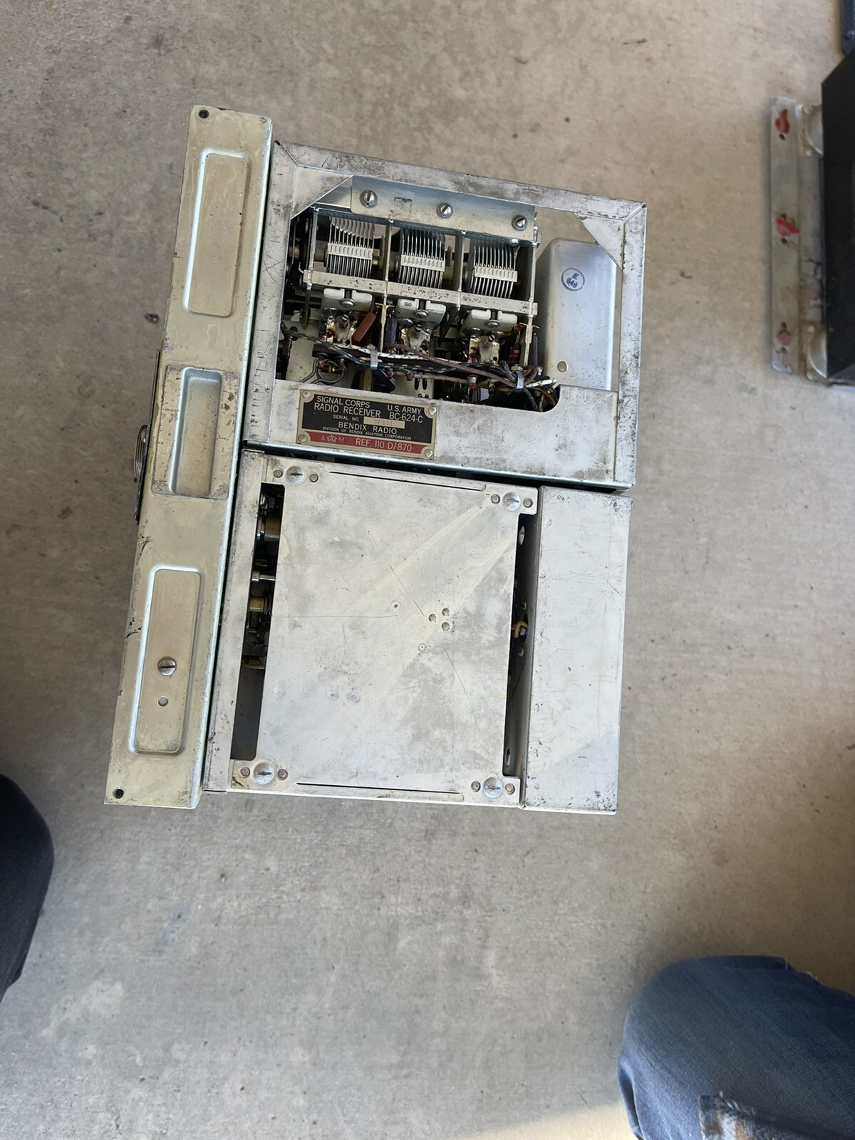 Vintage 1960s Bendix US Army tube radio reciever transmitter bc-624-c 625-am