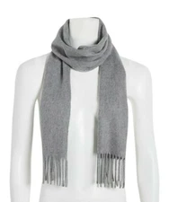 $42 Steve Madden Women's Flannel Mid-Weight Muffler Scarf, Gray, One Size