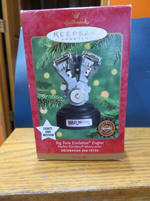 2000 Hallmark Keepsake Ornament Harley Davidson Big Twin Evolution Engine-