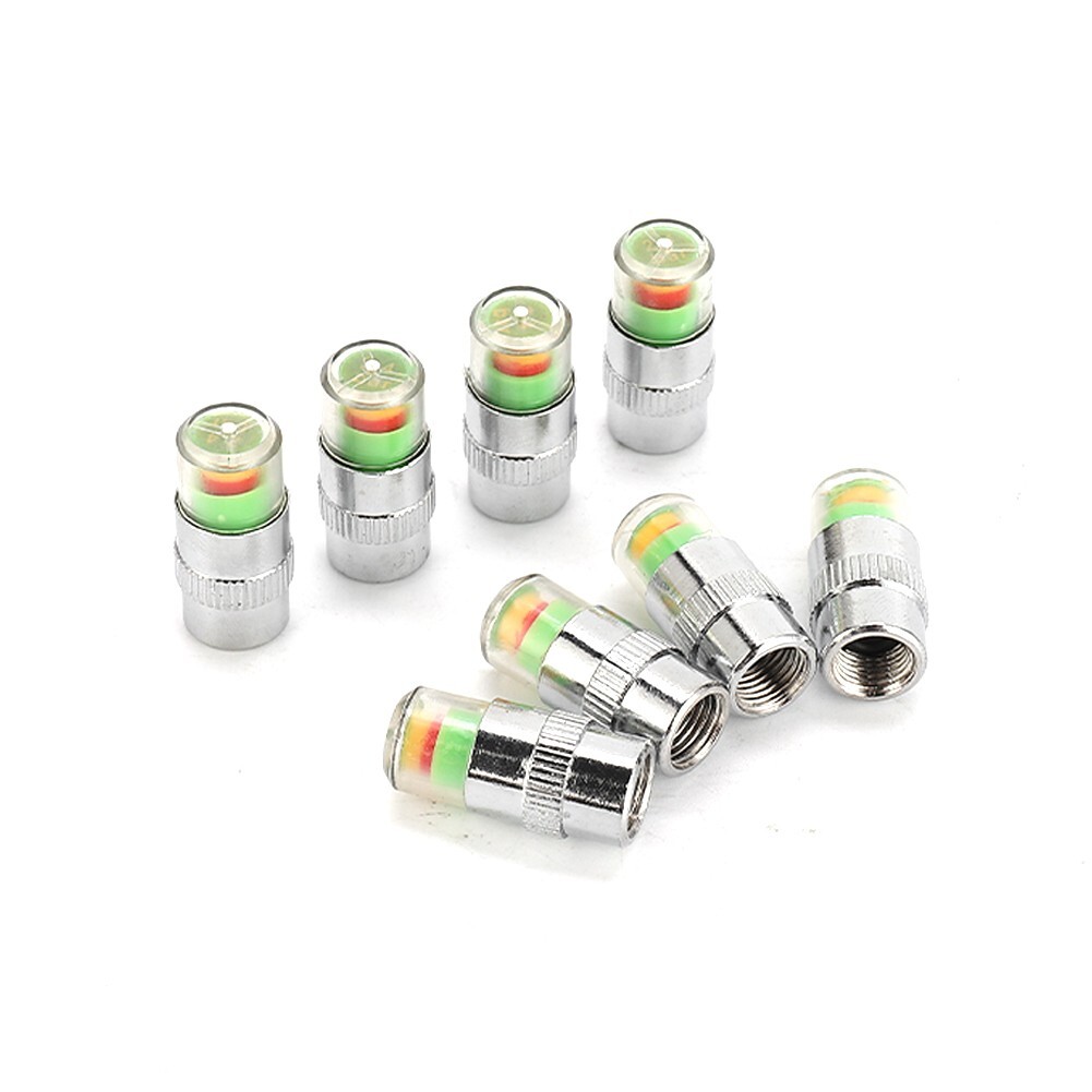 Convenient and Reliable 8Pc New Car Tire Pressure Indicator Valve Cap